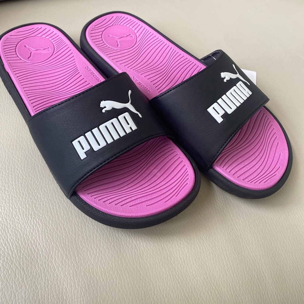 Puma Slides - Black and Pink - Picture 6 of 6
